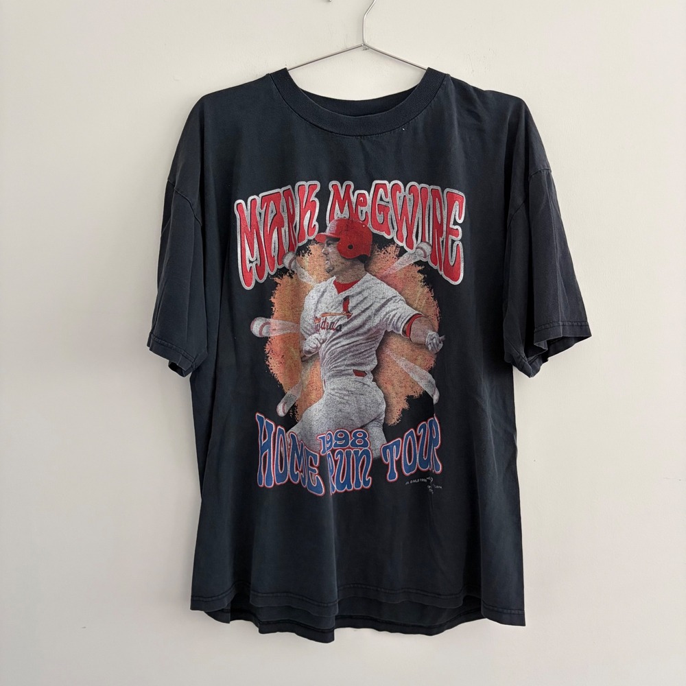 Vintage 1998 Mark McGwire Home Run Tour St Louis Cardinals T-Shirt XL
